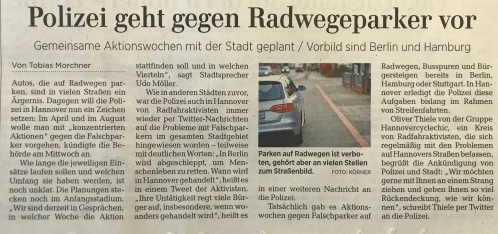 PlatzDa! ist hannovercyclechic Twitter Offensive für den Radverkehr in der HAZ (3)